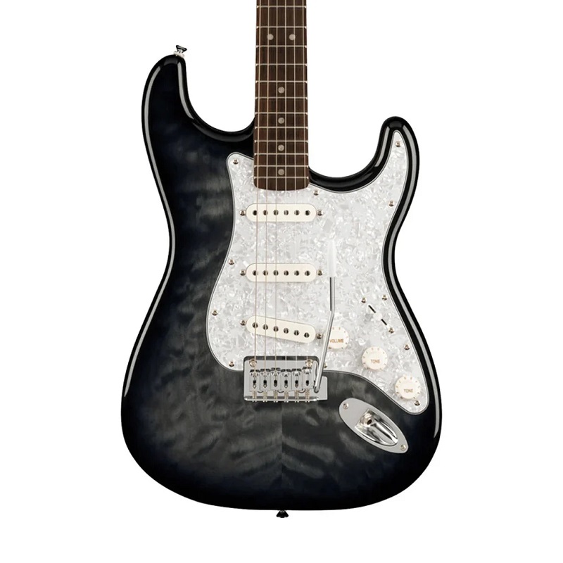 dan-guitar-dien-squier-fsr-affinity-stratocaster-qmt-sss-laurel-fingerboard-mau-den-mat-top