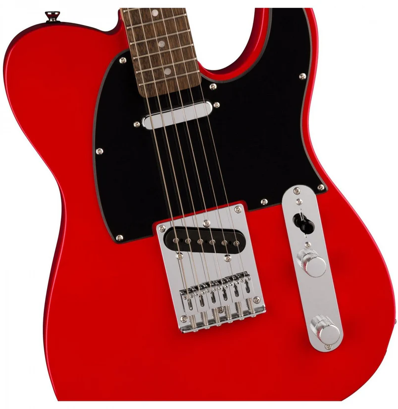 dan-guitar-dien-squier-sonic-telecaster-ss-laurel-fingerboard-torino-red-pickup