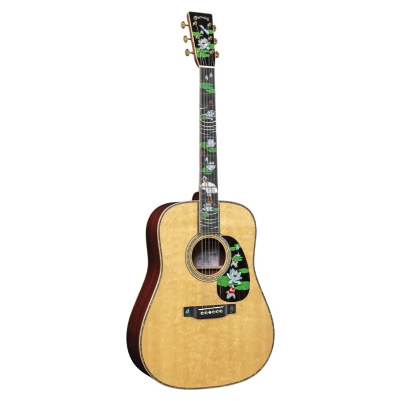 dan-guitar-acoustic-martin-d-45-harvey-leach-lotus-flowers-custom-special-editions-series