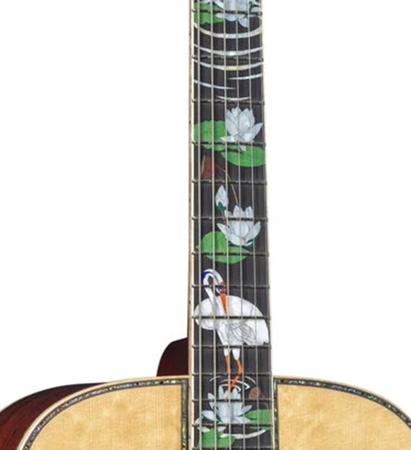 dan-guitar-acoustic-martin-d-45-harvey-leach-lotus-flowers-custom-special-editions-series-phim-dan