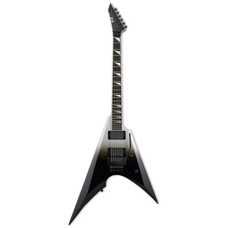 dan-guitar-dien-esp-eii-arrow-hh-ebony-fingerboard-black-silver-fade
