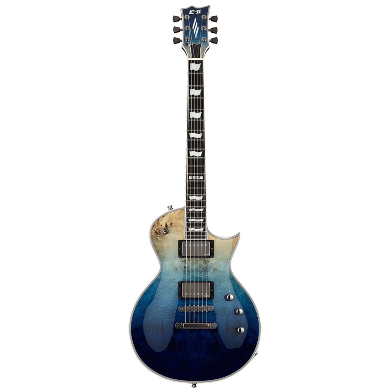 dan-guitar-dien-esp-eii-eclipse-burl-maple-hh-ebony-fingerboard-blue-natural-fade