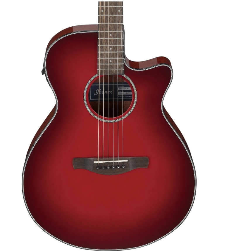 dan-guitar-acoustic-ibanez-aeg51-transparent-red-sunburst-mat-top