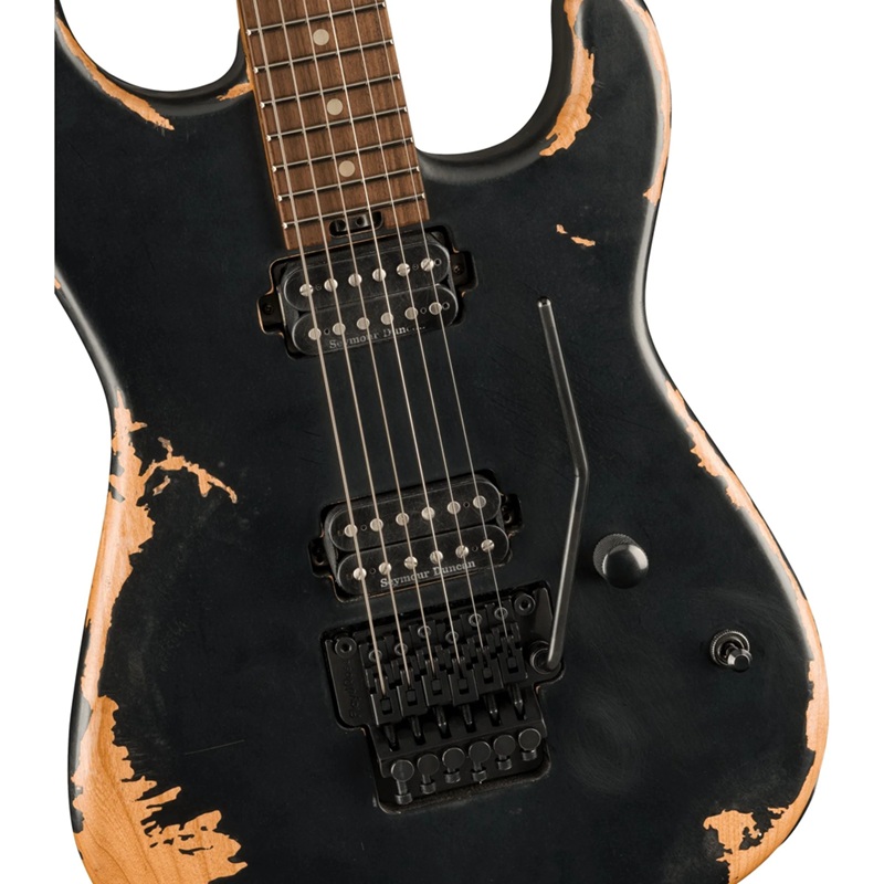 dan-guitar-dien-charvel-promod-relic-san-dimas-style-1-hh-fr-pf-pau-ferro-fingerboard-weathered-black-mat-top