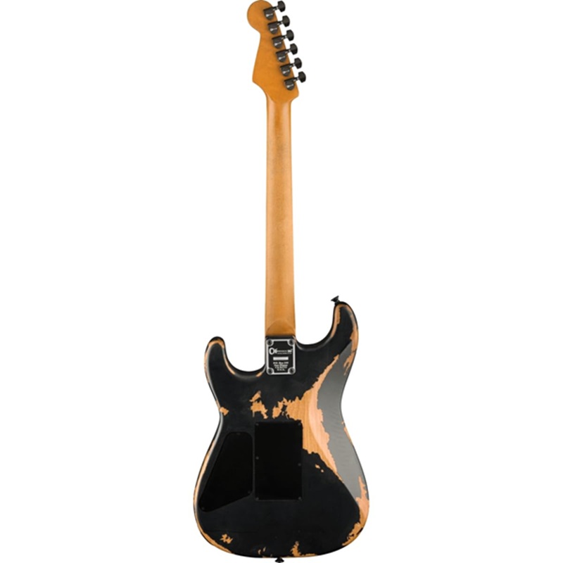 dan-guitar-dien-charvel-promod-relic-san-dimas-style-1-hh-fr-pf-pau-ferro-fingerboard-weathered-black-mat-lung-va-hong
