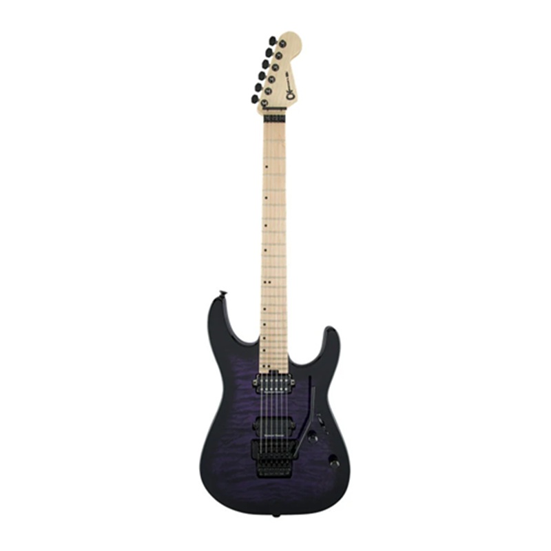 dan-guitar-dien-charvel-promod-dk24-hh-fr-m-qm-maple-fingerboard-transparent-purple-burst