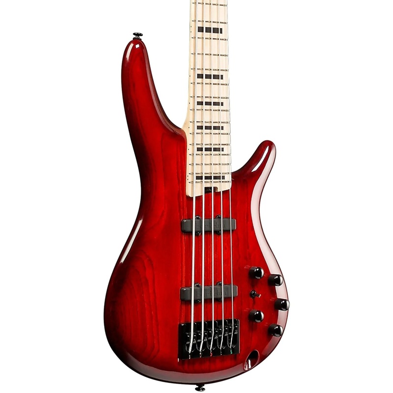 dan-guitar-bass-ibanez-anb205--adam-nitti-signature-ss-maple-fingerboard-transparent-wine-red-burst--5-strings-mat-top