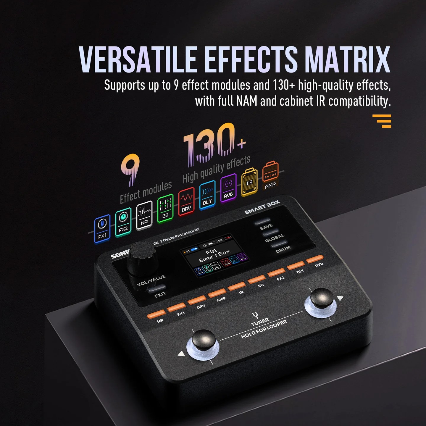 pedal-guitar-sonicake-smart-box-qme20-phu-hop-voi-nhieu-nhu-cau-su-dung-khac-nhau