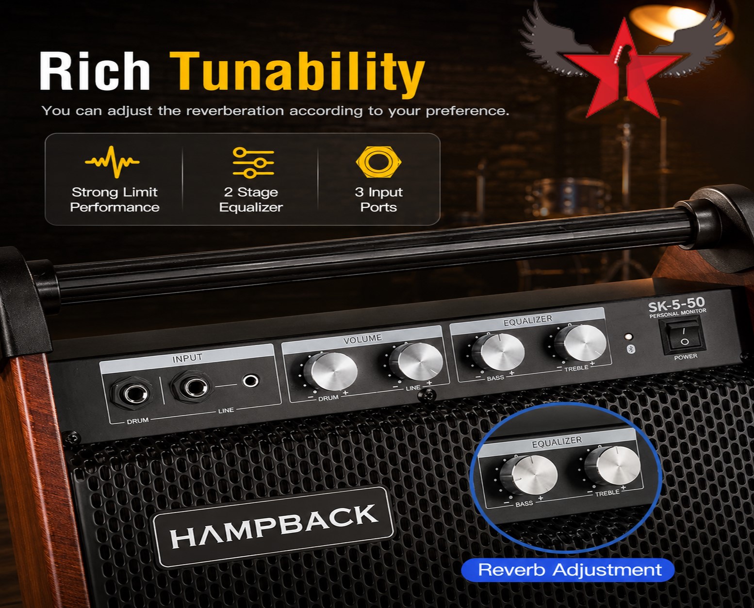 hampback-sk50-electronic-drums-amplifier-mang-den-cam-giac-danh-chan-thuc-va-giau-nang-luong
