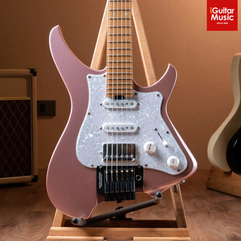 dan-guitar-electric-aguda-music-boy-pro-hss-maple-fingerboard-burgundy-mist-metallic-mat-top