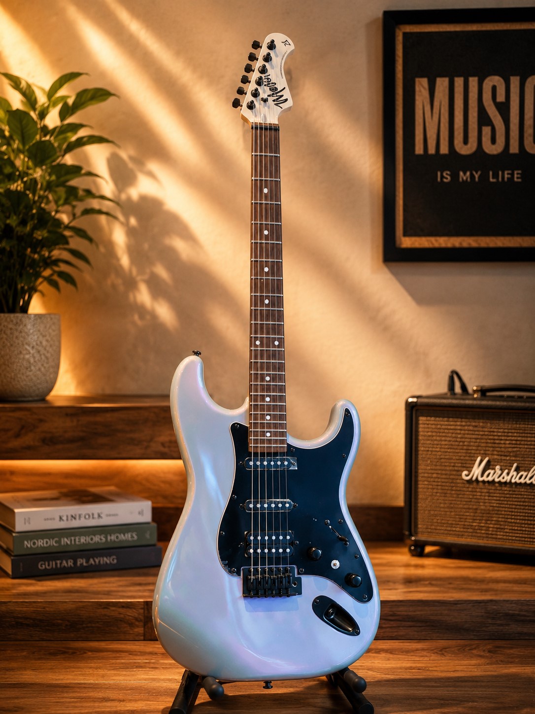 thiet-ke-va-chat-lieu-cua-dan-guitar-dien-mojolnir-m30-galaxy-xam-tim