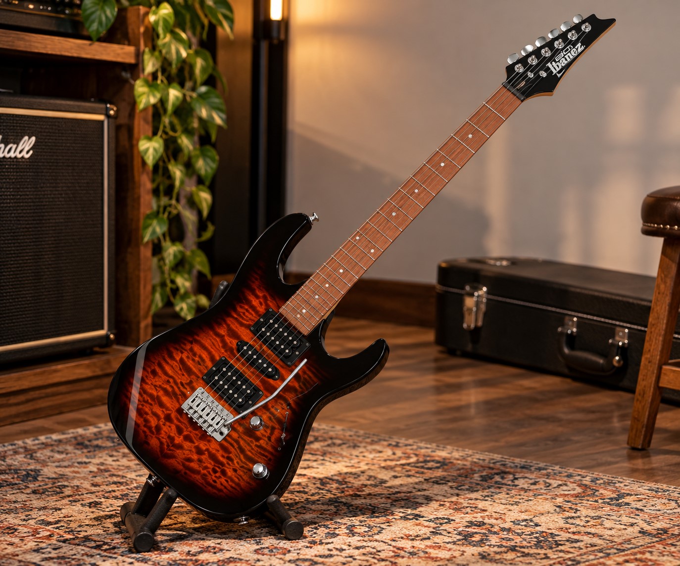 dan-guitar-dien-ibanez-rg-gio-grx70qa-su-dung-than-go-poplar