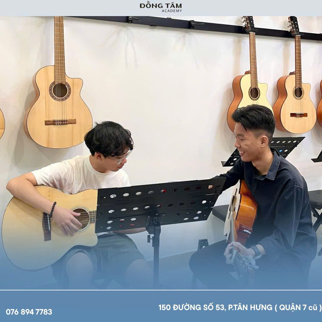 KHÁM PHÁ THẾ GIỚI GUITAR Ở ĐÂU TẠI QUẬN 7 – TRAO ƯỚC MƠ, THẮP SÁNG TƯƠNG LAI CÙNG ĐỒNG TÂM ACADEMY