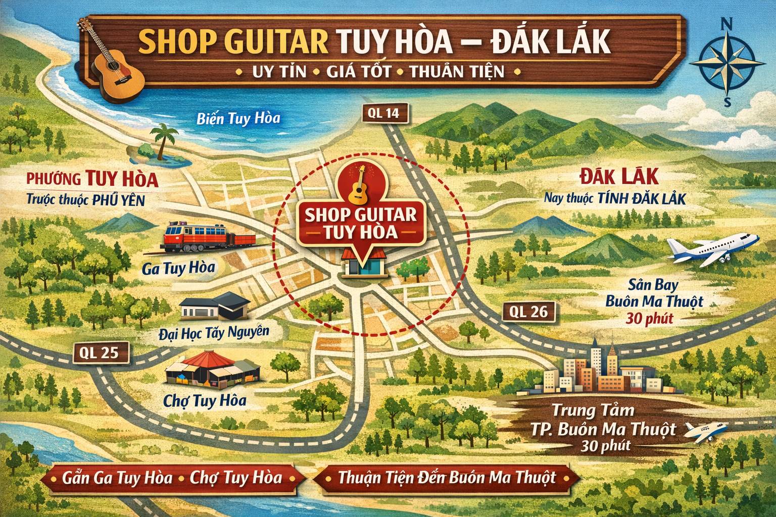  Sửa Đàn Guitar Ở Tuy Hòa