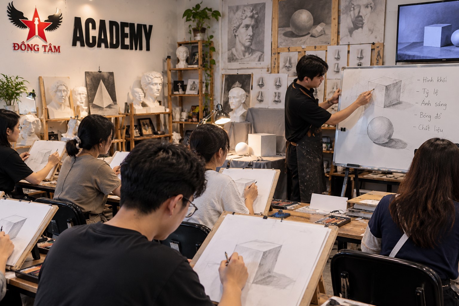 KHÓA HỌC VẼ CƠ BẢN QUẬN 7 TẠI ĐỒNG TÂM ACADEMY