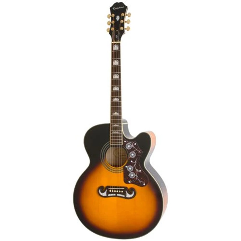Đàn Guitar Acoustic Epiphone J-200 EC Studio Parlor, Vintage Sunburst