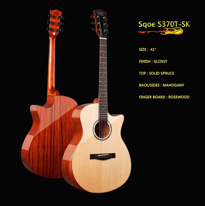 Đàn Guitar Acoustic Sqoe S370T-SK EQ