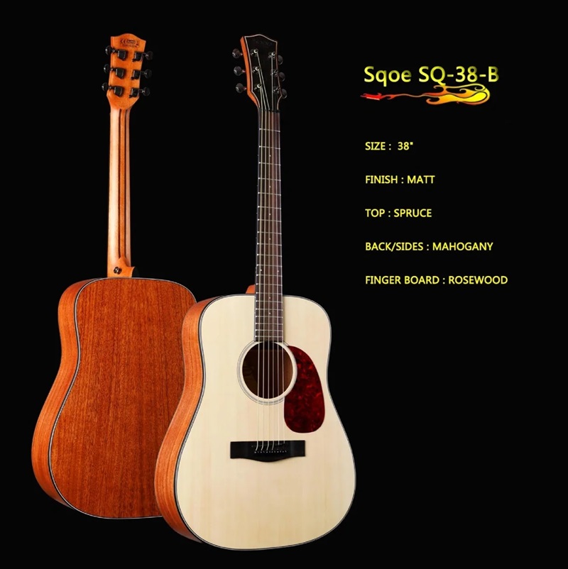 Đàn Guitar Acoustic Sqoe SQ-38-B 