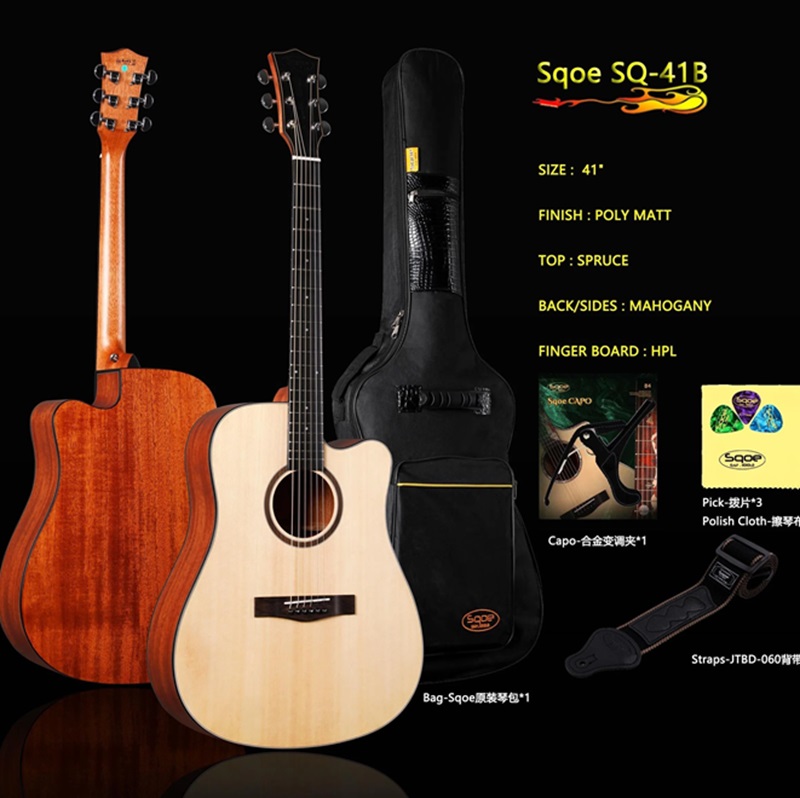 Đàn Guitar Acoustic Sqoe SQ-41B EQ 