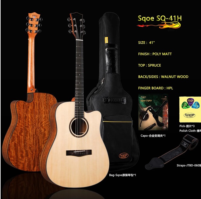 Đàn Guitar Acoustic Sqoe SQ-41H EQ 