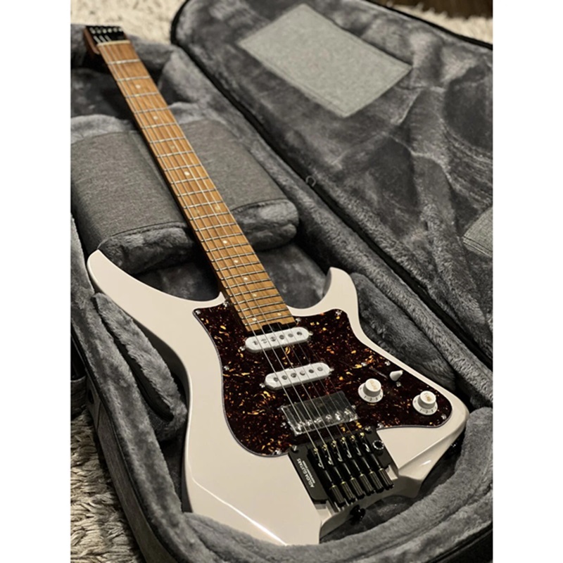 Đàn Guitar Electric Aguda Music Boy Pro HSS Maple Fingerboard Olympic White 