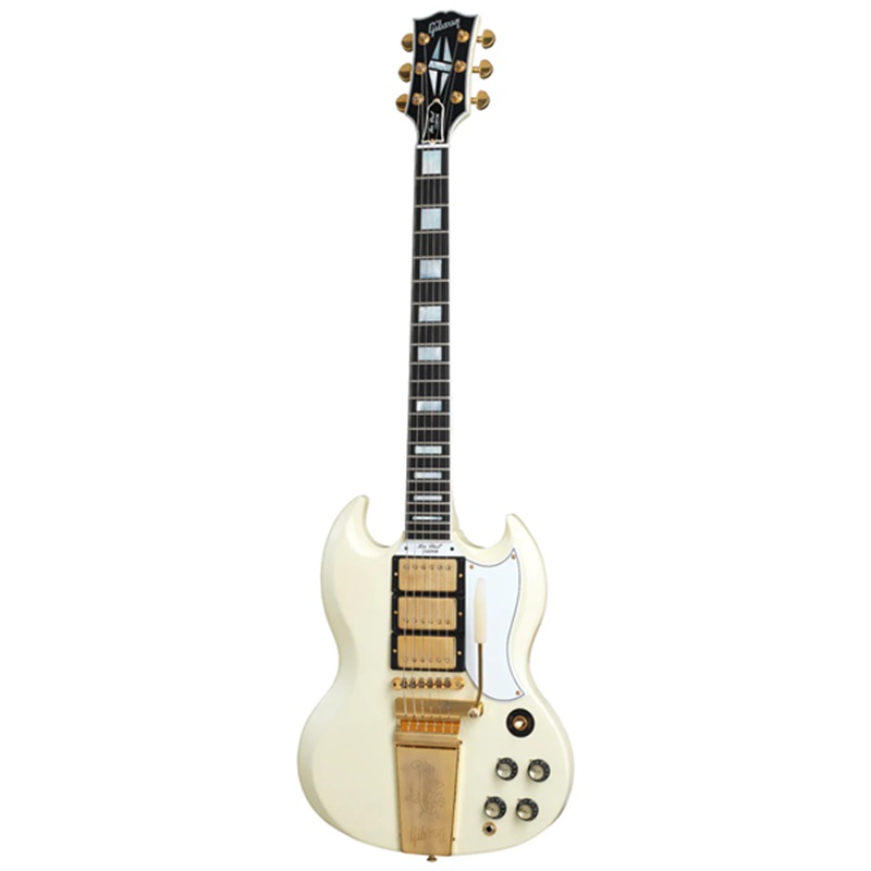 Đàn Guitar Điện Gibson 1963 Les Paul SG Custom Reissue With Maestro Vibrola Classic White 