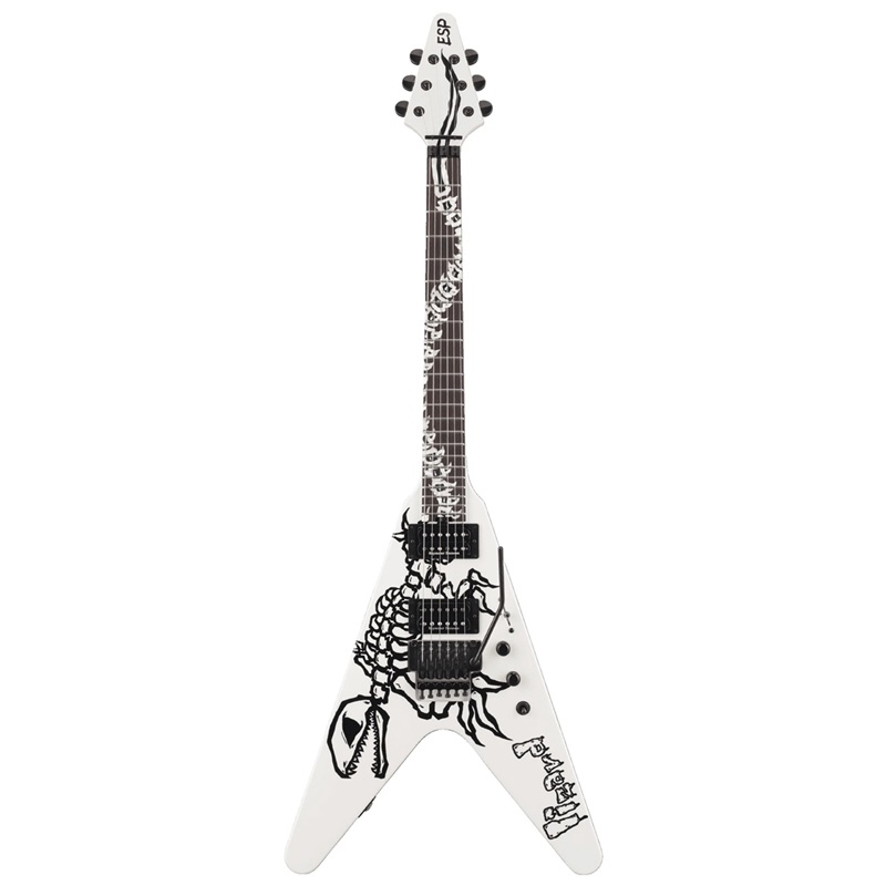 Đàn Guitar Điện ESP Yuki Lizard Special V-IV HH Rosewood Fingerboard Pearl White 