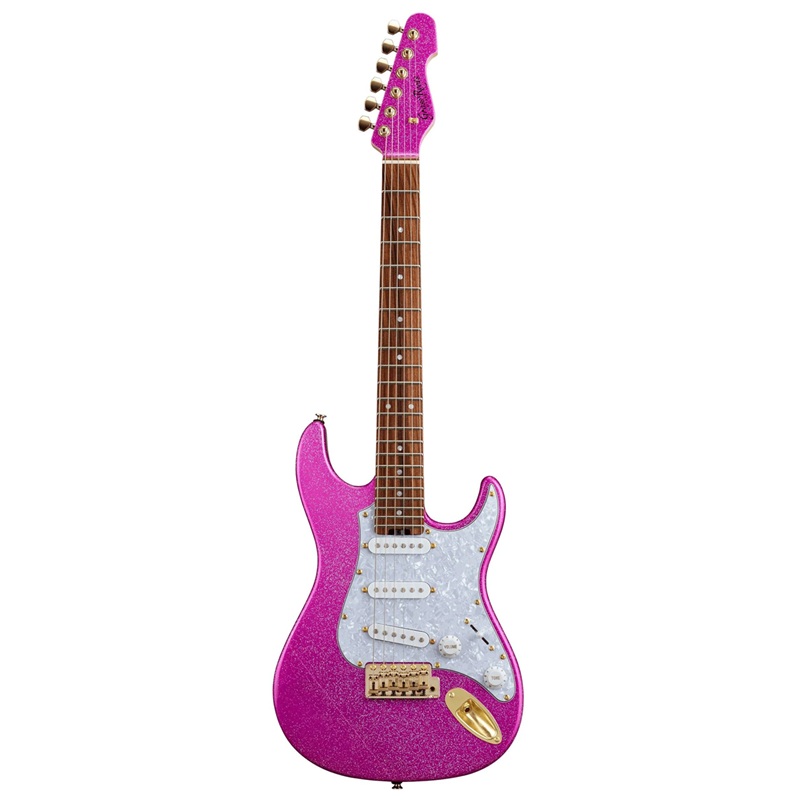 Đàn Guitar Điện Grassroots G-Snapper To SSS, Pau Ferro Fingerboard, Twinkle Pink