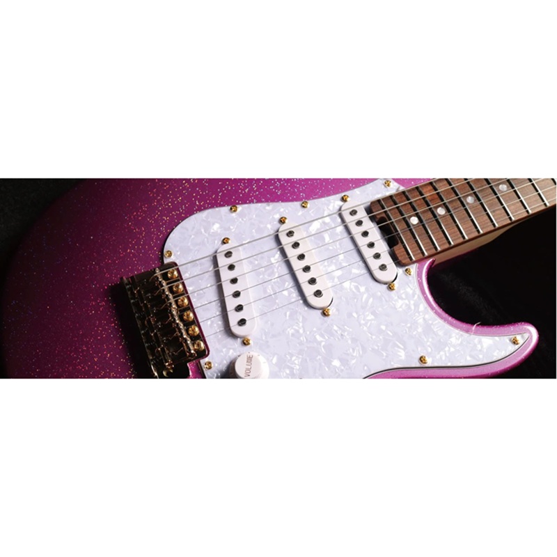 Đàn Guitar Điện Grassroots G-Snapper To SSS, Pau Ferro Fingerboard, Twinkle Pink
