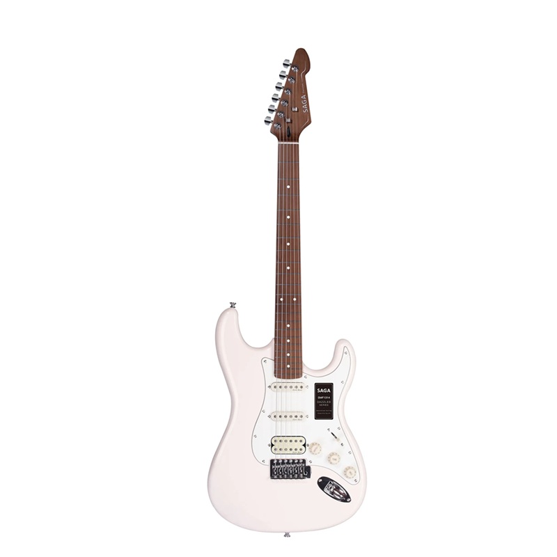 Đàn Guitar Điện Saga SMF1314H Stratocaster HSS, Maple Fingerboard, White 