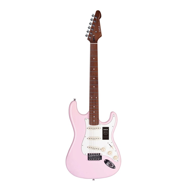 Đàn Guitar Điện Saga SMF1314 Stratocaster SSS, Maple Fingerboard, Pink 
