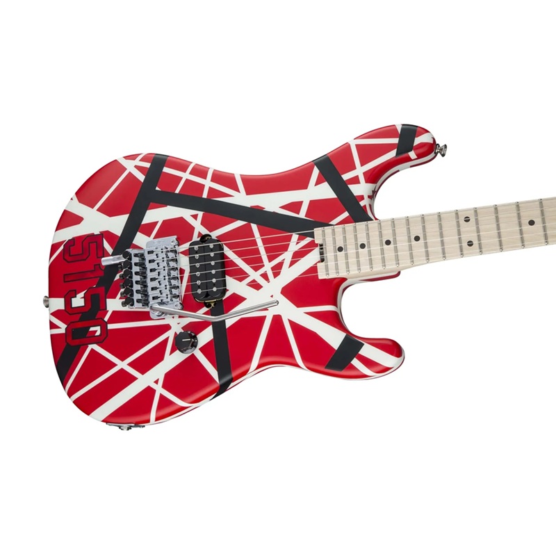 Đàn Guitar Điện Evh Striped Series 5150 H, Maple Fingerboard, Red Black White Stripes 