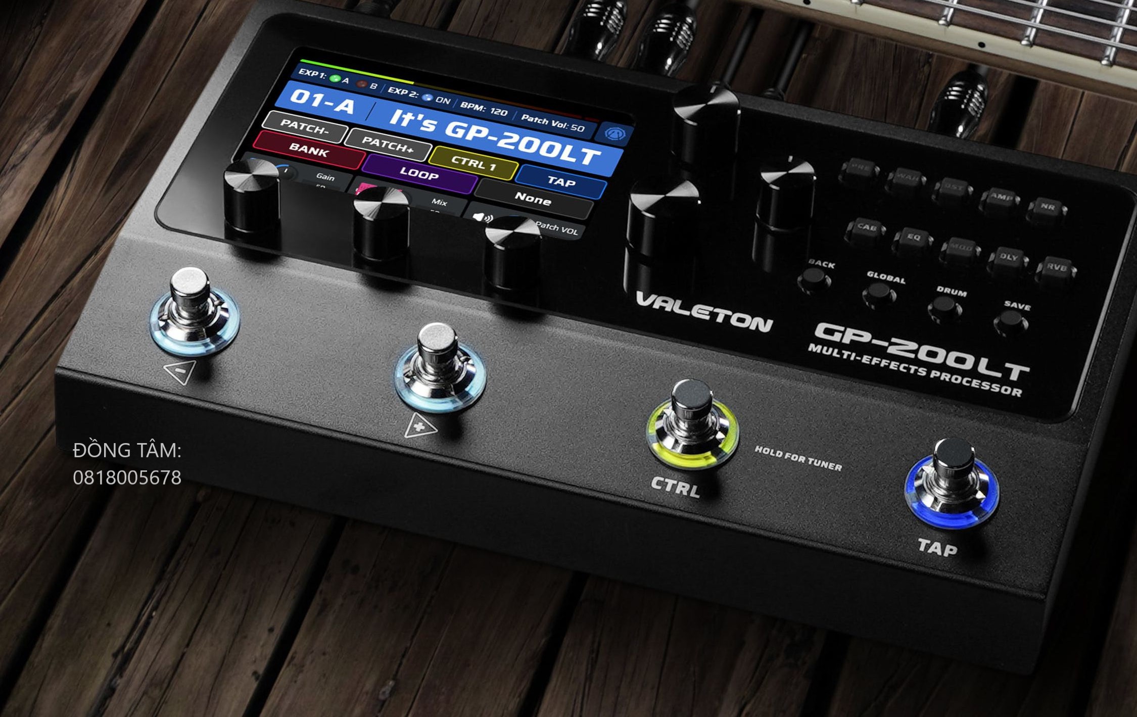 PEDAL GUITAR VALETON GP-200LT MULTI-EFFECTS PROCESSOR 