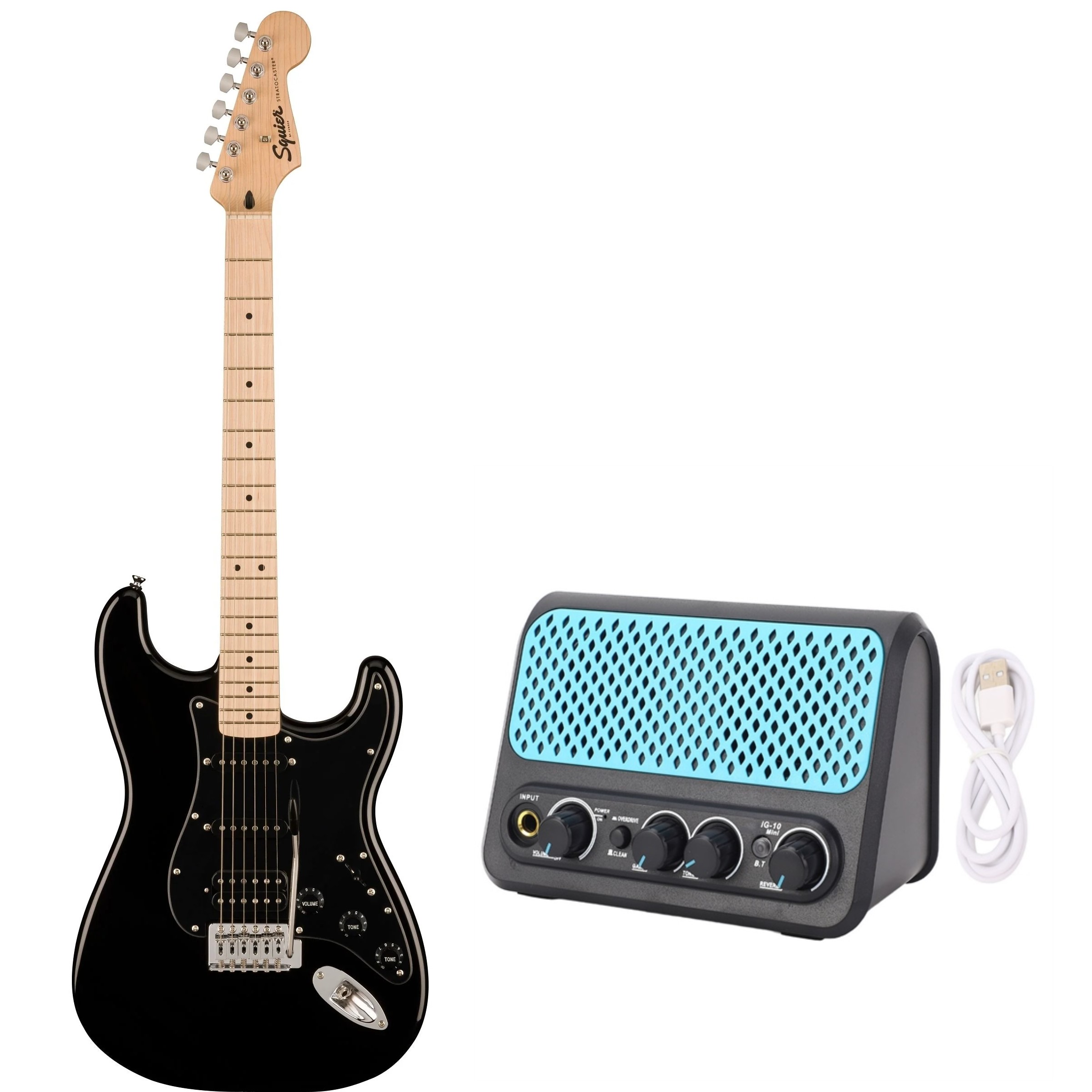 GUITAR ĐIỆN SQUIER SONIC STRAT HSS BLACK