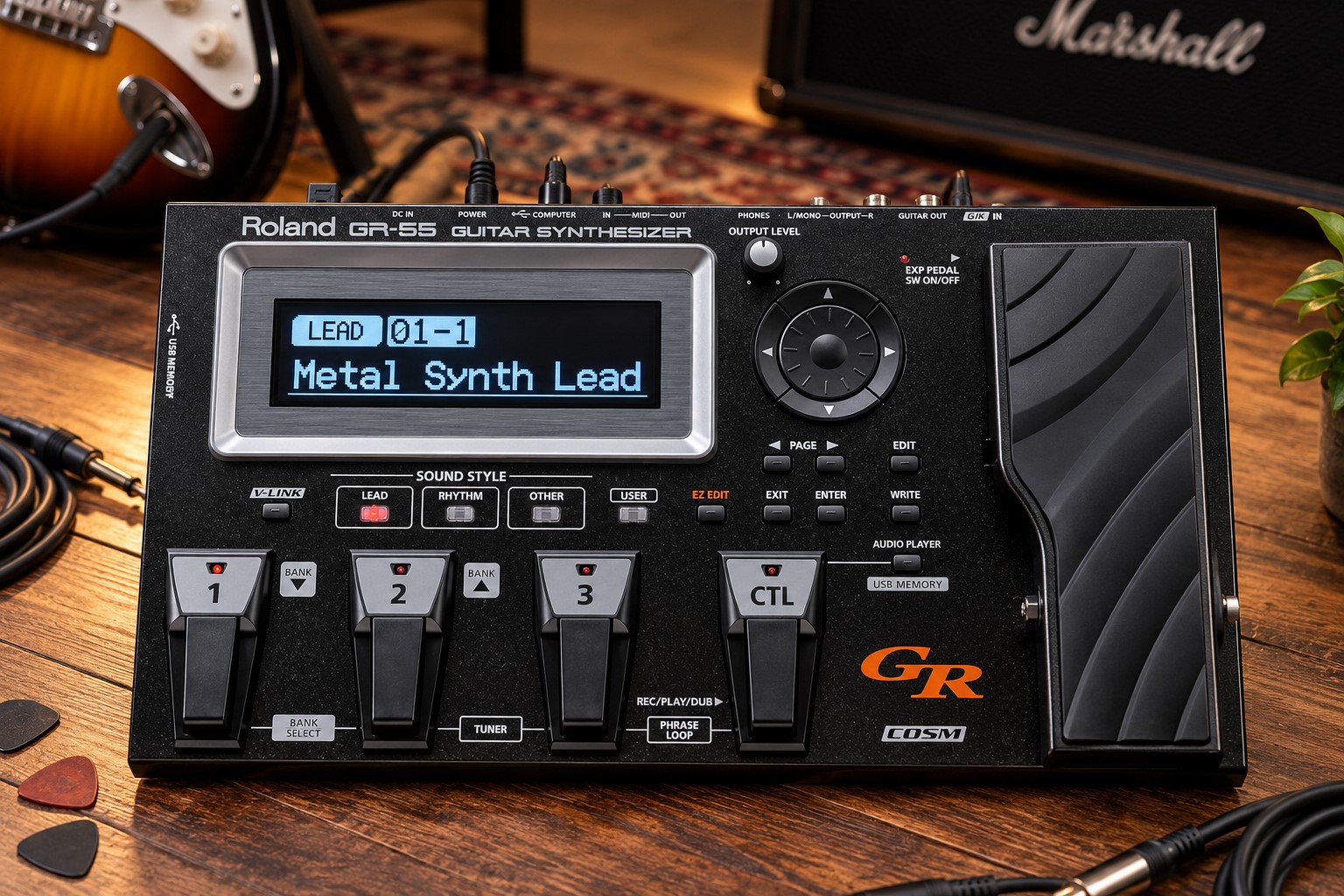 PEDAL GUITAR ROLAND GR-55 GUITAR SYNTHESIZER 